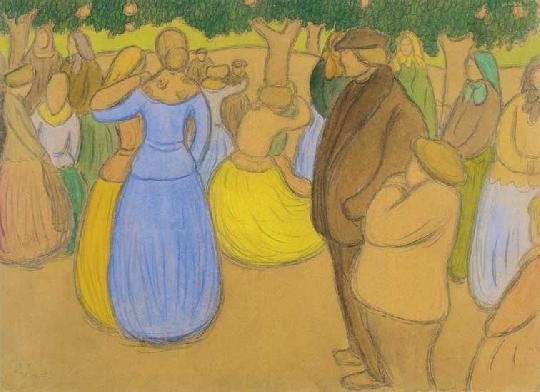 Rippl-Rónai József (1861-1927) Festival in Brittany (Village feast, Sunday afternoon)