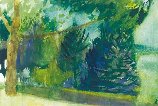 Bernáth Aurél (1895-1982) Shady pine grove