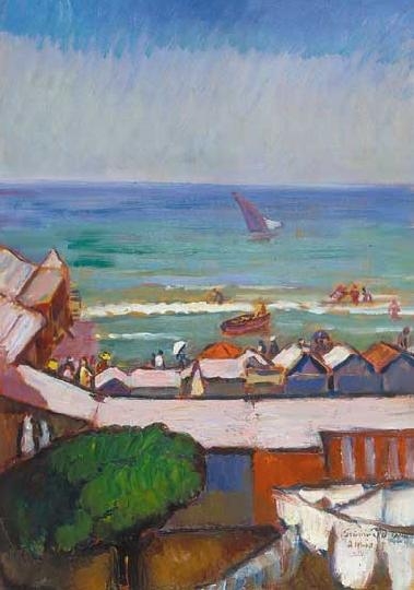 Iványi Grünwald Béla (1867-1940) Seaside in Alassio