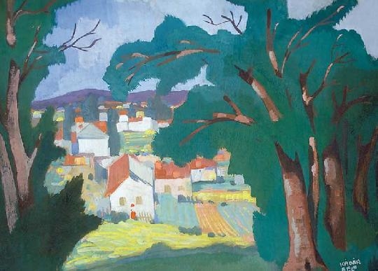 Kádár Béla (1877-1956) Landscape with houses
