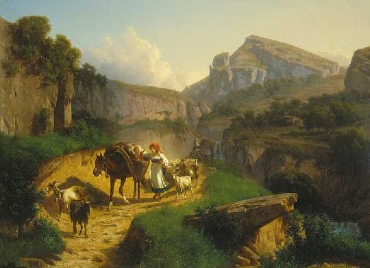 Markó András (1824-1895) Goat-herd, 1873