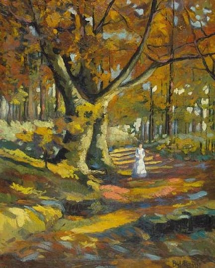 Boldizsár István (1897-1984) Walk in the forest in the autumn, 1947