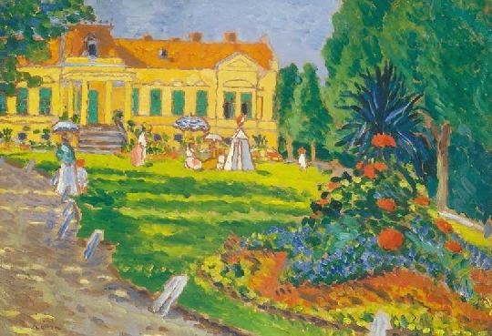 Rippl-Rónai József (1861-1927) Group of people in the castle park, 1907