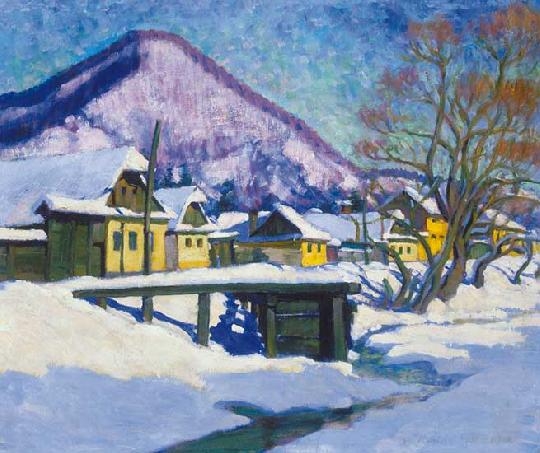 Kádár Géza (1878-1952) Winter in Nagybánya, 1928