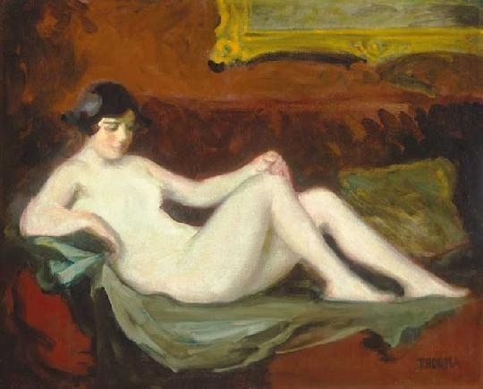Thorma János (1870-1937) Reclining nude, 1929
