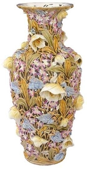 Zsolnay Vase from the series „Lotus rose”, Zsolnay, 1891  Design and production: Tádé Sikorski, 1891
