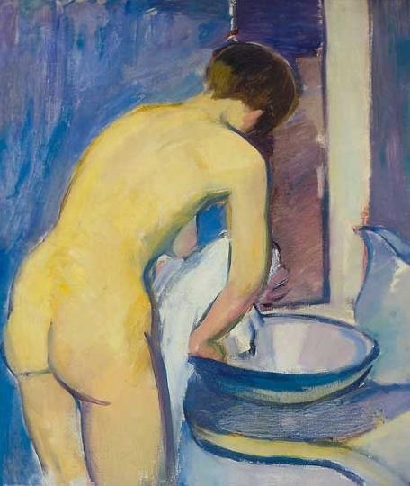 Emőd Aurél (1897-1958) Nude washing