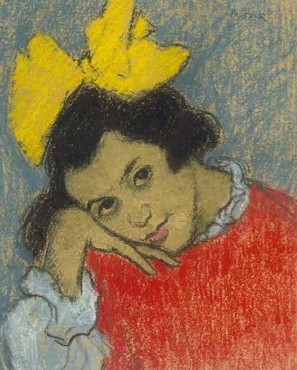 Rippl-Rónai József (1861-1927) Girl with yellow ribbon (Sára Holló)