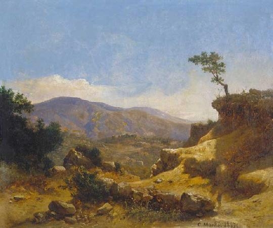 Markó Károly, Ifj. (1822 - 1891) Itáliai táj vándorokkal, 1867