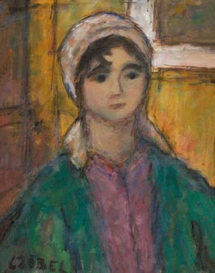 Czóbel Béla (1883-1976) Fiatal lány zöld szvetterben