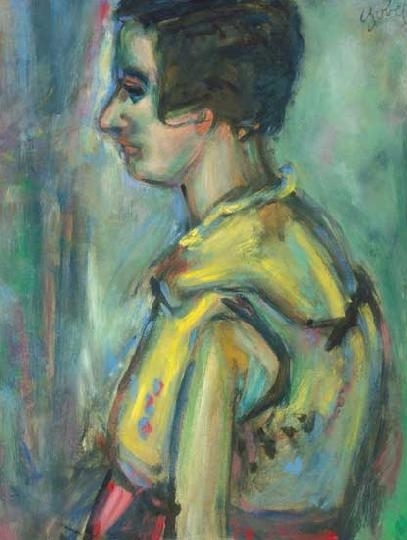 Czóbel Béla (1883-1976) Hölgyportré profilból