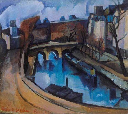 Perlrott-Csaba Vilmos (1880-1955) The bank of the Seine, 1935