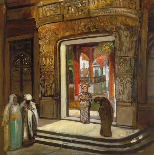 Tornai Gyula (1851-1928) The gate of the sanctum