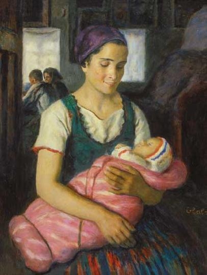 Glatz Oszkár (1872-1958) Anya gyermekével