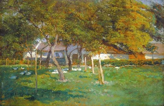 Deák Ébner Lajos (1850-1934) Garden in Spring