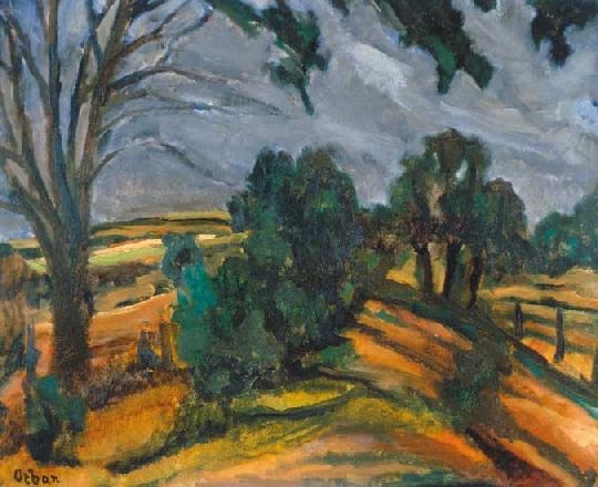 Orbán Dezső (1884-1987) Overcast landscape