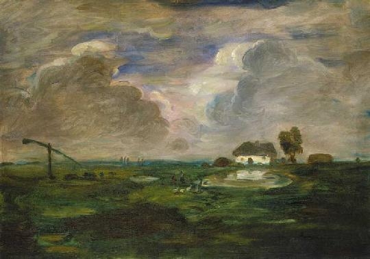 Iványi Grünwald Béla (1867-1940) The Hungarian Great Plain before the storm