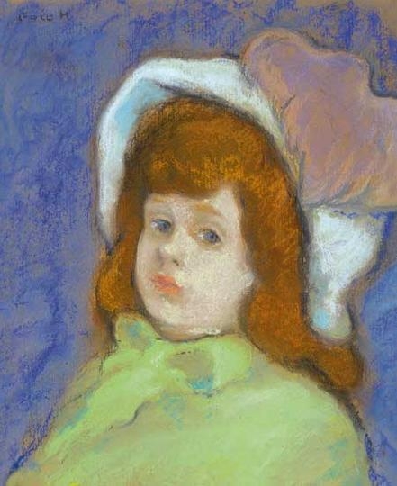 Poll Hugó (1867-1931) Portrait of a little girl
