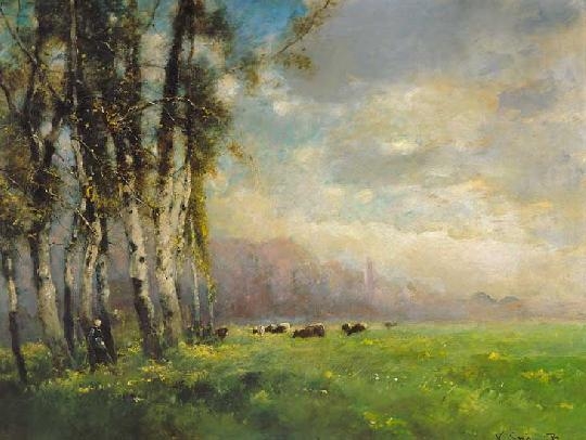 K. Spányi Béla (1852-1914) In the birch-wood