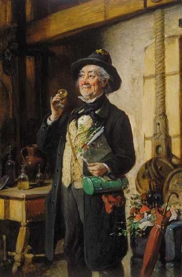 Kern Hermann Ármin (1838-1912) Wine-drinker