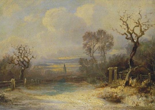 Molnár József (1821-1899) Romantic landscape