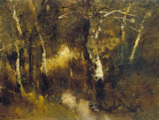 K. Spányi Béla (1852-1914) Őszi erdő, 1896