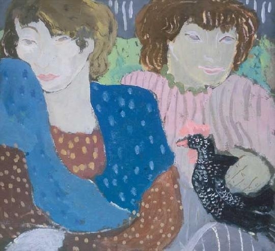 Anna Margit (1913-1991) Hölgyek gyöngytyúkkal