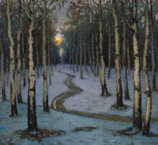 Balla Béla (1882-1965) The silence of the wintery forest