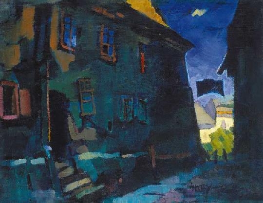 Nagy Oszkár (1883-1965) Light at the end of the street