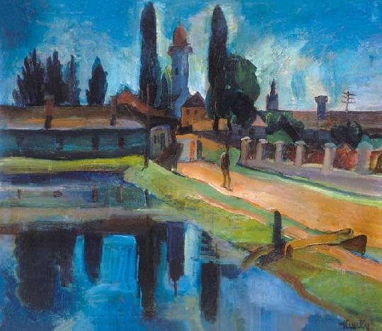 Kmetty János (1889-1975) Sunset in Nagybánya