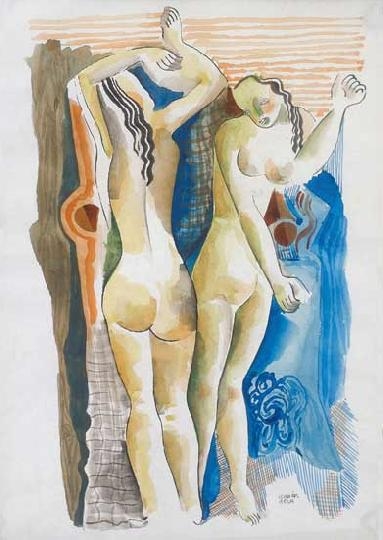 Kádár Béla (1877-1956) Two female nudes