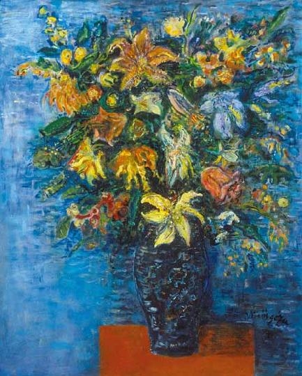 Vörös Géza (1897-1957) Still life with flowers