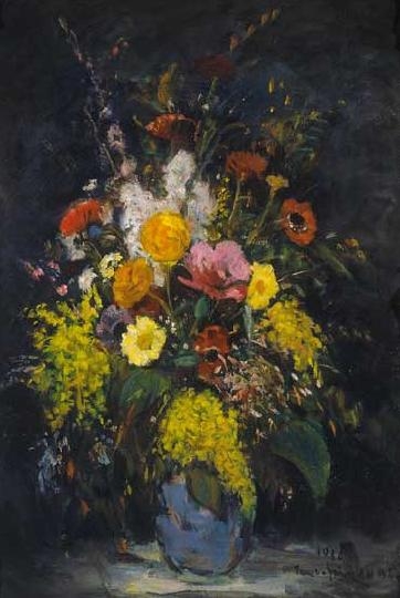 Iványi Grünwald Béla (1867-1940) Still life with flowers, 1936