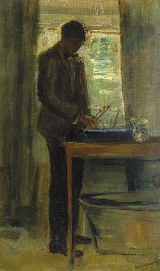 Mednyánszky László (1852-1919) In the atelier