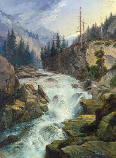 Telepy Károly (1828-1906) Fast-flowing mountain river