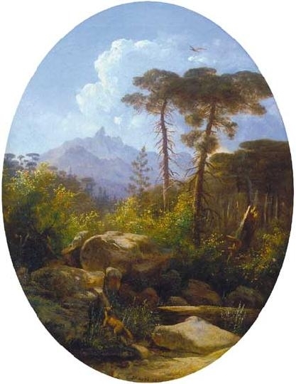 Markó Károly, Ifj. (1822 - 1891) Corsica landscape, 1870