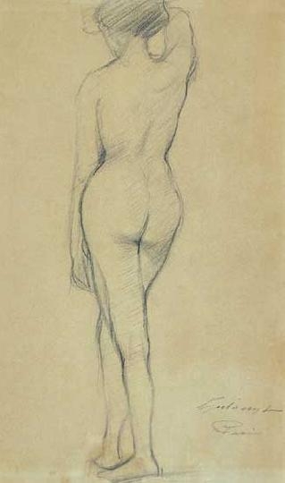 Gulácsy Lajos (1882-1932) Nude female back