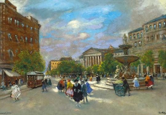 Berkes Antal (1874-1938) Kálvin tér, 1920