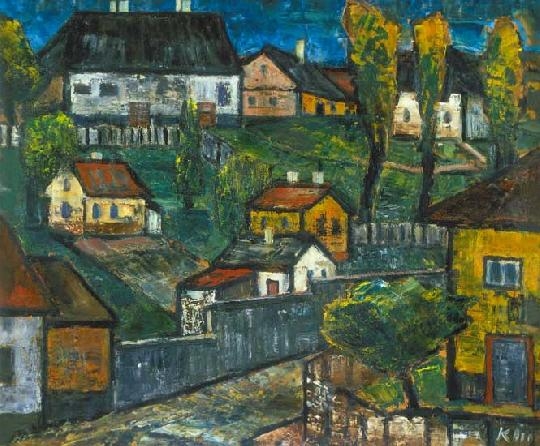 Klie Zoltán (1897-1992) Village scene (Bükkszentkereszt)