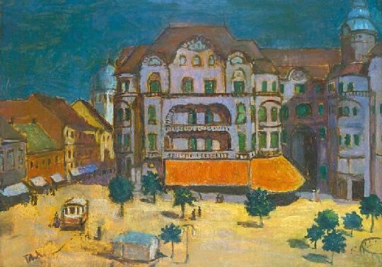 Tibor Ernő (1885-1945) Small town's main square