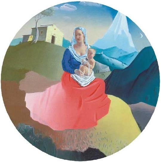 Molnár C. Pál (1894-1981) Mary with the infant