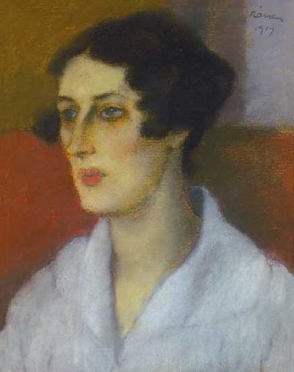 Rippl-Rónai József (1861-1927) Zorka fehér blúzban, 1917