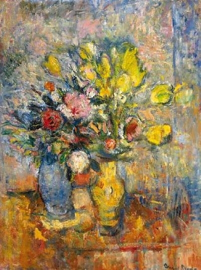 Diener Dénes Rudolf (1889-1956) Still life with flowers in the summer