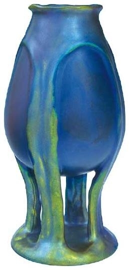 Zsolnay Tulip vase, Zsolnay, 1900, restored