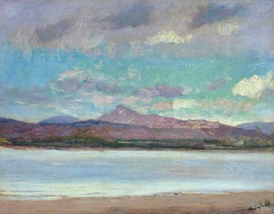Mednyánszky László (1852-1919) Riverside landscape
