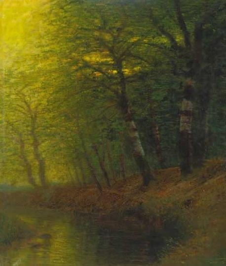 Mednyánszky László (1852-1919) Forest at sunset