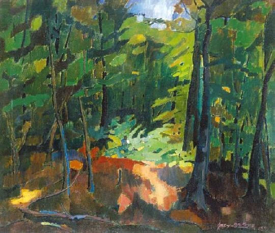 Nagy Oszkár (1883-1965) Forest foliage offering shade, 1939