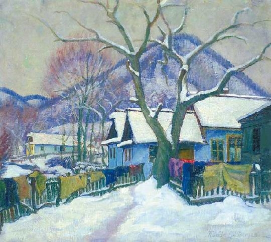 Kádár Géza (1878-1952) Szikrázó tél, 1928