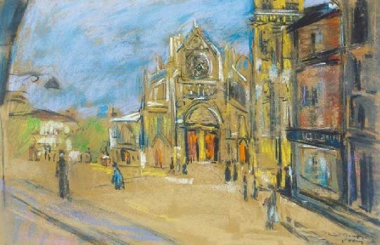 Diener Dénes Rudolf (1889-1956) Párizsi utcarészlet