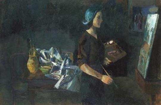 Bernáth Aurél (1895-1982) Lady painter, 1942